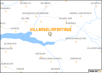 map of Villar del Infantado