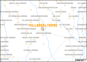 map of Villar del Yermo