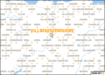 map of Villar de Serandinas