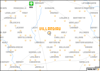 map of Villardiau