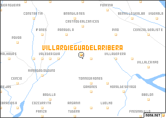 map of Villardiegua de la Ribera