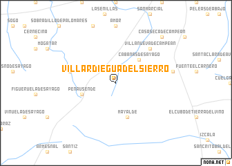 map of Villardiegua del Sierro