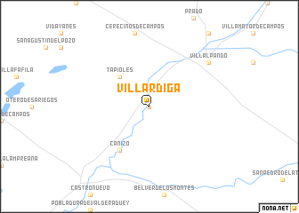 map of Villárdiga