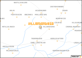 map of Villardondiego