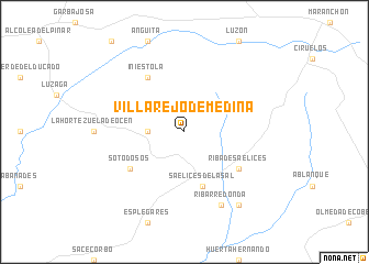 map of Villarejo de Medina