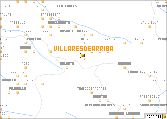 map of Villares de Arriba