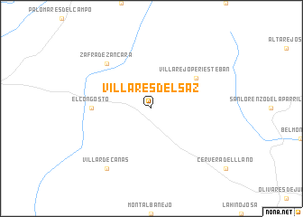 map of Villares del Saz