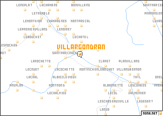 map of Villargondran