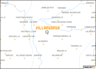 map of Villargordo