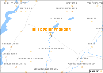 map of Villarrín de Campos