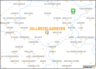 map of Villarzel-du-Razès