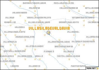 map of Villasila de Valdavia