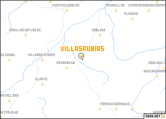 map of Villasrubias