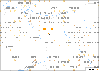 map of Villas