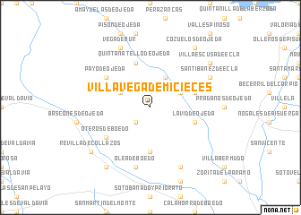 map of Villavega de Micieces