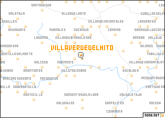 map of Villaverde del Hito