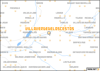 map of Villaverde de los Cestos