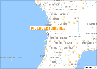 map of Villavert-Jimenez