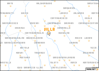 map of Villa