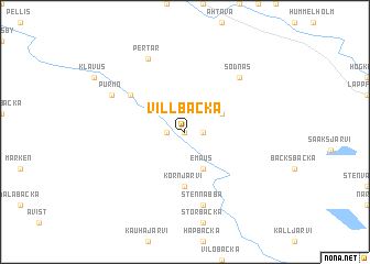 map of Villbacka