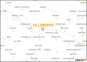 map of Villebernin