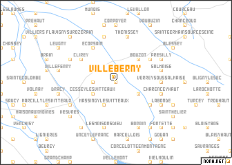 map of Villeberny