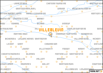map of Villeblevin