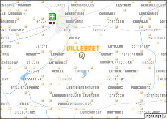 map of Villebret