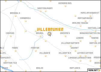 map of Villebrumier