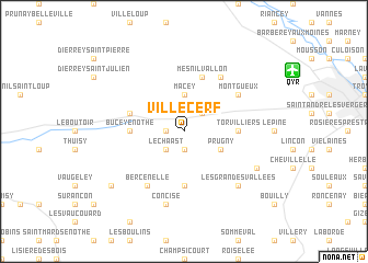 map of Villecerf