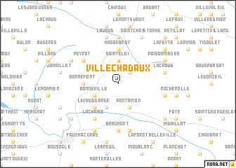 map of Villechadaux