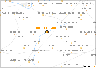 map of Villechauve