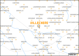 map of Villechère