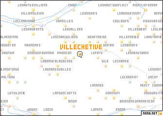 map of Villechétive