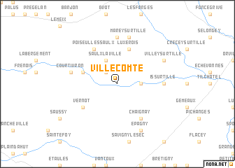 map of Villecomte