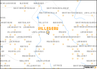 map of Villedeau