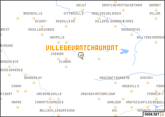 map of Ville-devant-Chaumont