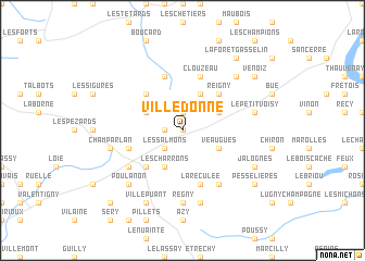 map of Villedonné
