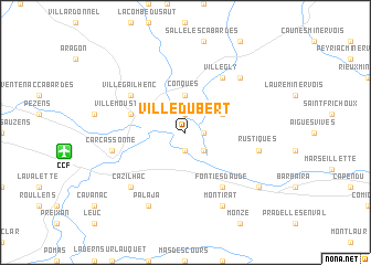map of Villedubert