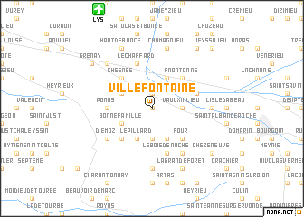 map of Villefontaine