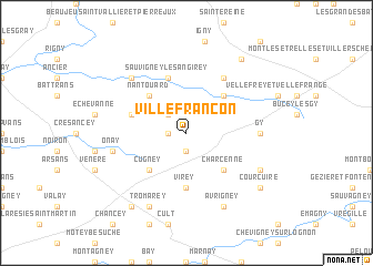 map of Villefrancon