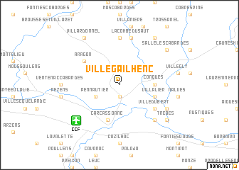 map of Villegailhenc