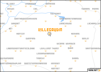 map of Villegaudin