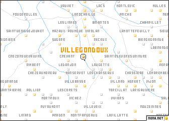 map of Villegondoux