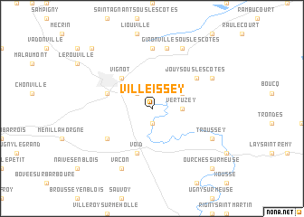 map of Ville-Issey