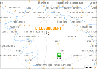 map of Villejoubert