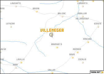 map of Villemegea