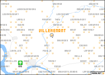 map of Villemenant