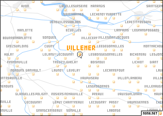 map of Villemer