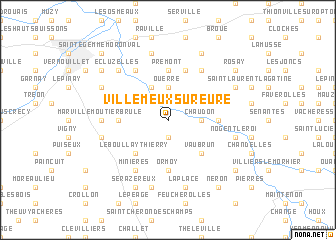 map of Villemeux-sur-Eure